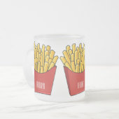 Französisch Pommes Cartoon Abbildung Mattglastasse (Vorderseite Links)