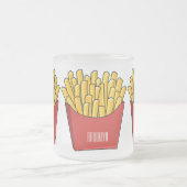 Französisch Pommes Cartoon Abbildung Mattglastasse (Mittel)