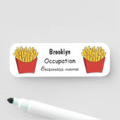 Französisch Pommes Cartoon Abbildung Namensschild (Beispiel)