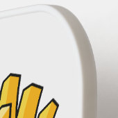 Französisch Pommes Cartoon Abbildung Pickleball Schläger (Linke Seite)