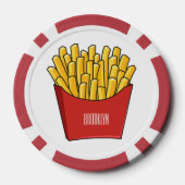 Französisch Pommes Cartoon Abbildung Pokerchips (Rückseite)