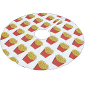 Französisch Pommes Cartoon Abbildung Polyester Weihnachtsbaumdecke (Schrägansicht)