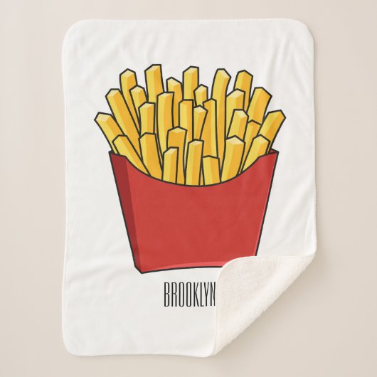 Französisch Pommes Cartoon Abbildung Sherpadecke (Vorderseite)