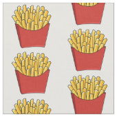 Französisch Pommes Cartoon Abbildung Stoff (Nahaufnahme)