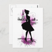 Französisch Postkarte (Vorne/Hinten)