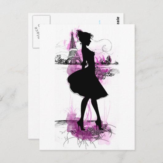 Französisch Postkarte (Vorne/Hinten)