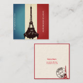 Französisch Quadratische Visitenkarte (Vorne/Hinten)