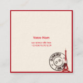 Französisch Quadratische Visitenkarte (Rückseite)