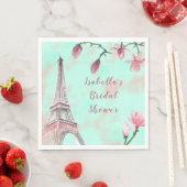 Französisch-Romance Paris Magnolia Brautparty Serviette (Beispiel)