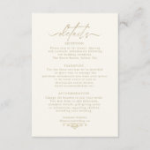 Französisch-romanische Hochzeitdetails Blush ID870 Begleitkarte (Vorderseite)