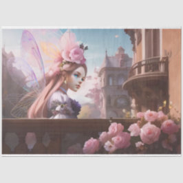 Französisch Rosa Aquarell Blume Fairy Seidenpapier