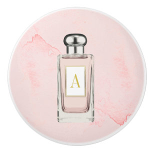 Französisch Rosa Parfüm Flasche Chic Monogram Pers Keramikknauf