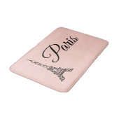 Französisch Rosa Paris Eiffelturm Bad Mat Badezimm Badematte (Schrägansicht)