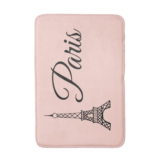Französisch Rosa Paris Eiffelturm Bad Mat Badezimm Badematte (Vorderseite Vertikal)