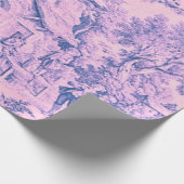 Französisch Rosa Toile Rokoko Rustikale Dekoupage Geschenkpapier (Ecke)