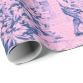 Französisch Rosa Toile Rokoko Rustikale Dekoupage Geschenkpapier (Rolleneckpunkt)