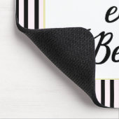 Französisch-rosa und schwarze Streifen und Blume Mousepad (Ecke)