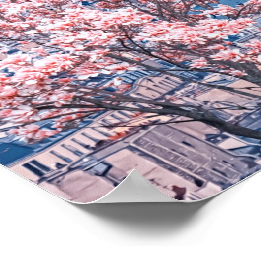 Französisch Sakura Poster (Ecke)