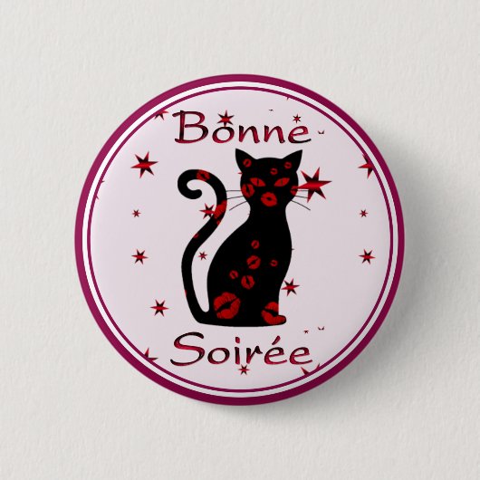 Französisch: Schaltfläche "Bonne Soiree" Button (Vorderseite)