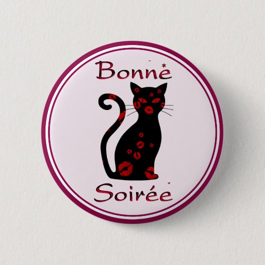 Französisch: Schaltfläche "Bonne Soiree" Button (Vorderseite)