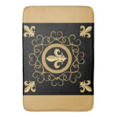 Französisch Schwarz Badematte (Vorderseite Vertikal)