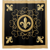 Französisch Schwarz Duschvorhang (Vorderseite)