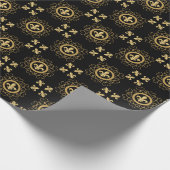 Französisch Schwarz Geschenkpapier (Ecke)