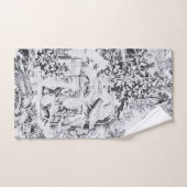 Französisch Schwarz-weiß Toile Chinoiserie Rustika Badhandtuch Set (Handtuch)