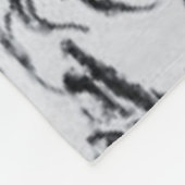 Französisch Schwarz-weiß Toile Chinoiserie Rustika Fleecedecke (Ecke)