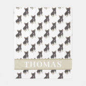 Französisch (Schwarze und Tan Tricolor) Fleecedecke (Vorderseite)