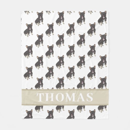 Französisch (Schwarze und Tan Tricolor) Fleecedecke (Vorderseite)