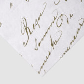Französisch Script Vintag Gelbe Sonnenblume Seidenpapier (Detail)
