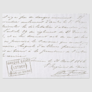 Französisch-Script-Vintag Stempelschreiben-Dekoute Seidenpapier