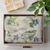 Französisch Script Viola Blume Vintag Postmark Seidenpapier (Geschenk)