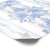 Französisch, Shabby Chic, Vintag, blassblau, weiß, Fotodruck (Ecke)