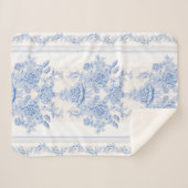 Französisch, Shabby Chic, Vintag, blassblau, weiß, Sherpadecke (Vorderseite (Horizontal))