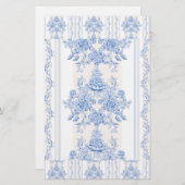 Französisch, Shabby Chic, Vintag, hellblau, weiß,  Briefpapier (Vorne/Hinten)