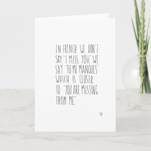 Französisch Sie Karte (Vorderseite)