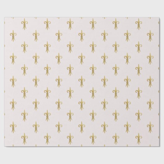 Französisch Soft Light Pink Fluer De Lis Geschenk Geschenkpapier (Flach)