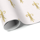 Französisch Soft Light Pink Fluer De Lis Geschenk Geschenkpapier (Rolleneckpunkt)