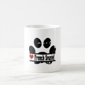 Französisch Spanisch Dog Paw Print Kaffeetasse (Mittel)