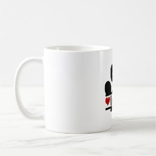 Französisch Spanisch Dog Paw Print Kaffeetasse