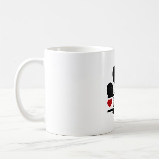 Französisch Spanisch Dog Paw Print Kaffeetasse (Links)