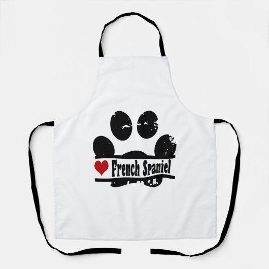 Französisch Spanisch Dog Paw Print Schürze (Vorderseite)