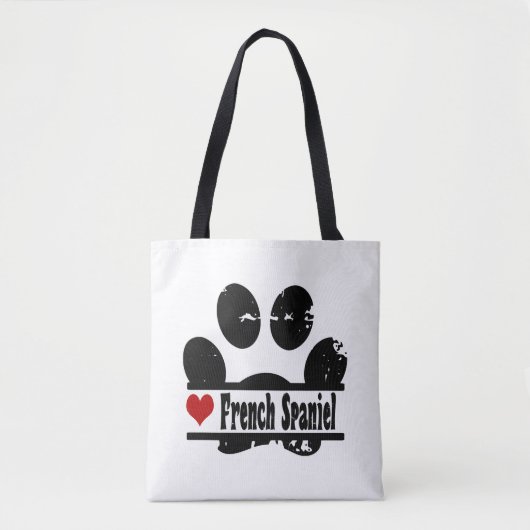 Französisch Spanisch Dog Paw Print Tasche (Vorderseite)
