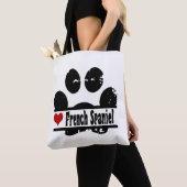 Französisch Spanisch Dog Paw Print Tasche (Von Nahem)