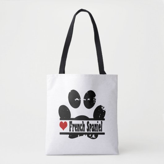 Französisch Spanisch Dog Paw Print Tasche (Vorderseite)