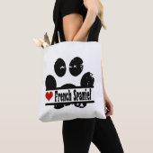 Französisch Spanisch Dog Paw Print Tasche (Von Nahem)