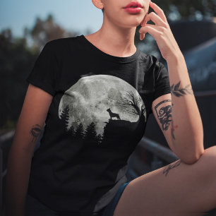 Französisch Stehend auf Mondschein Halloween T-Shirt