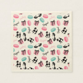 Französisch Themed Napkins Serviette
